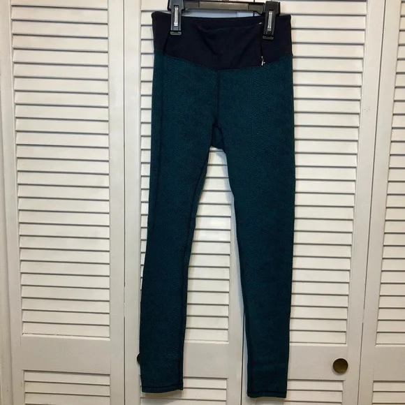 Calia By Carrie Underwood Green Jacquard High Rise Leggings Size Small - Picture 3 of 10